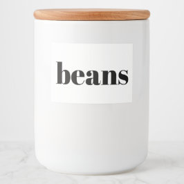 Witte keramische keukenzagerijen voor thuisgebruik voedselcontainer etiket