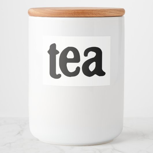 Witte keramische keukenzagerijen voor thuisgebruik voedselcontainer etiket (Voorkant)