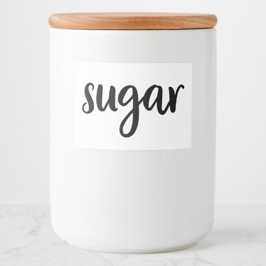 Witte keramische keukenzagerijen voor thuisgebruik voedselcontainer etiket (Voorkant)