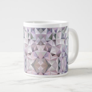Witte keramische mok met een geometrisch patroon