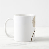 Witte keramische mok met hydrangeas (Links)