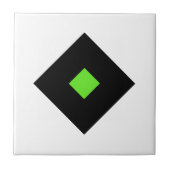 Witte keramische tegel, klein (4,25 x 4,25 inch) tegeltje (Voorkant)