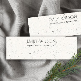 WITTE KERAMISCHE TEXTURE STUD EARRING DISPLAY LOGO MINI VISITEKAARTJE