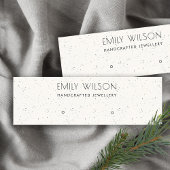 WITTE KERAMISCHE TEXTURE STUD EARRING DISPLAY LOGO MINI VISITEKAARTJE