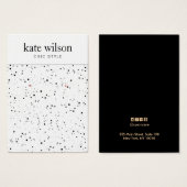 Witte keramische verkenningskaart visitekaartje (Voorkant /achterkant)