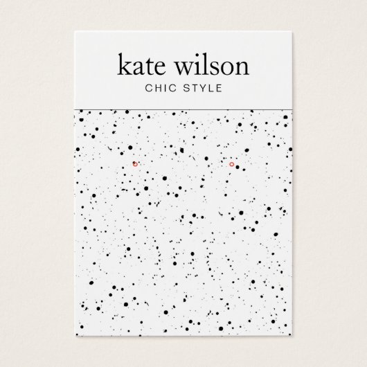 Witte keramische verkenningskaart visitekaartje (Voorkant)