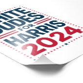 Witte Kerels Voor Harris-2024 Foto Afdruk (Hoek)