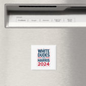 Witte Kerels Voor Harris-2024 Magneet (Insitu (Vaatwasser))