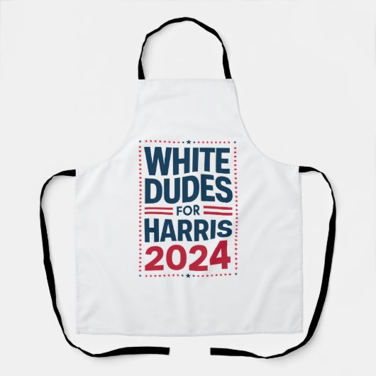 Witte Kerels Voor Harris-2024 Schort (Voorkant)