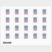 Witte Kerels Voor Harris-2024 Vierkante Sticker (Vel)