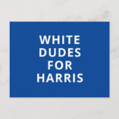 Witte kerels voor Harris grappige minimalistische  Briefkaart (Voorkant)