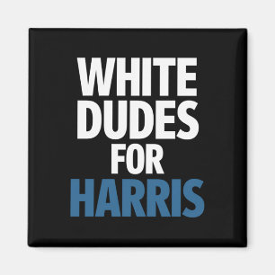 Witte Kerels Voor Harris Kamala Harris 2024 Verkie Magneet