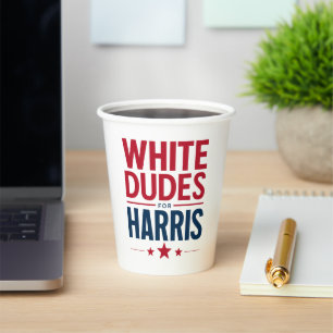 Witte kerels voor Harris-verkiezing Kamala Harris Papieren Bekers