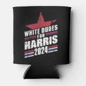 Witte Kerels Voor Kamala Harris 2024 Blikjeskoeler (Voorkant)