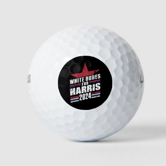Witte kerels voor Kamala Harris 2024 Golfballen (Voorkant)