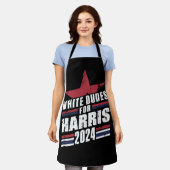 Witte kerels voor Kamala Harris 2024 Schort (Gedragen)