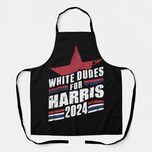 Witte kerels voor Kamala Harris 2024 Schort (Voorkant)
