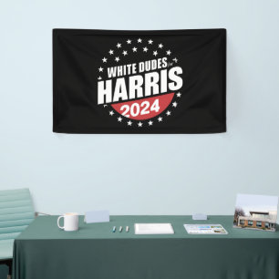 Witte kerels voor Kamala Harris 2024 verkiezing Spandoek
