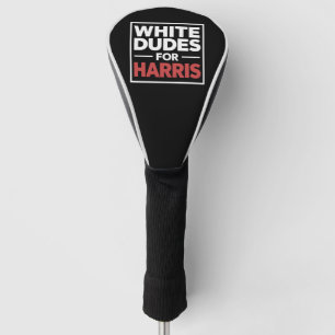 Witte Kerels Voor Kamala-Harris Voor 2024 Presiden Golfheadcover