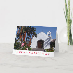 Witte kerk uitzicht kerstkaart feestdagen kaart