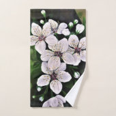 Witte kerrievloeren in acryl bad handdoek (Handdoek)