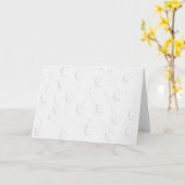 Witte kersen op wit papier - eenvoudige kaart (Gele Bloem)