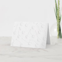 Witte kersen op wit papier - eenvoudige kaart