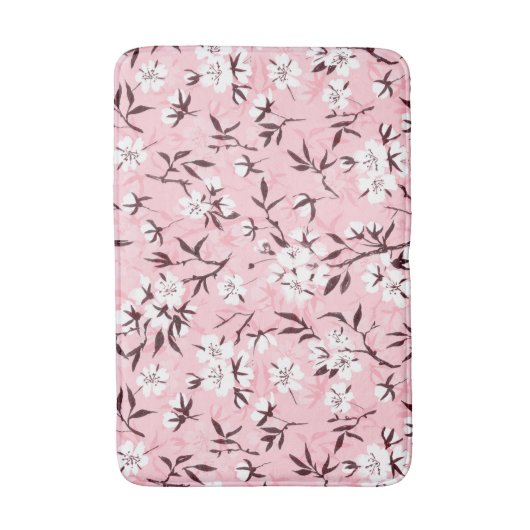 Witte kersenbloesem badmat (Voorkant Verticaal)