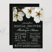 Witte Kersenbloesem Bloemen Bruids Trouwdouche Kaart (Voorkant / Achterkant)