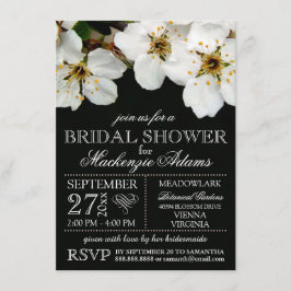 Witte Kersenbloesem Bloemen Bruids Trouwdouche Kaart