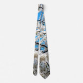 Witte Kersenbloesem Bloemen Necktie Stropdas (Achterkant)