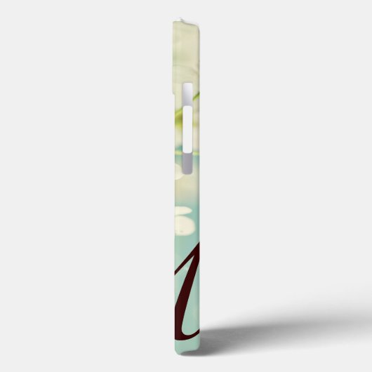 Witte Kersenbloesem Bloesem Monogram IPAD Case (Achterkant / Links)