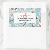 Witte Kersenbloesem Bruiloft of Verloving Rechthoekige Sticker (Tas)