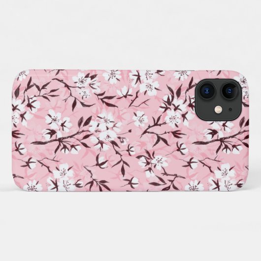 Witte kersenbloesem Case-Mate iPhone case (Achterkant (horizontaal))