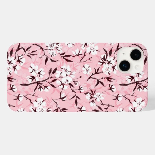 Witte kersenbloesem Case-Mate iPhone case (Achterkant (horizontaal))