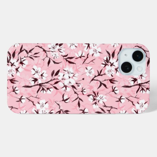 Witte kersenbloesem Case-Mate iPhone case (Achterkant (horizontaal))