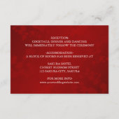 Witte Kersenbloesem Chinese bruiloft Details Informatiekaartje (Achterkant)