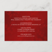 Witte Kersenbloesem Chinese bruiloft Details Informatiekaartje (Achterkant)