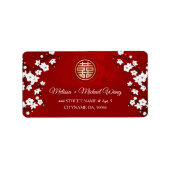 Witte kersenbloesem | Chinese bruiloft Etiket (Voorkant)