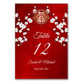 Witte Kersenbloesem Chinese bruiloft Kaart (Voorkant)