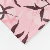 Witte kersenbloesem fleece deken (Hoek)