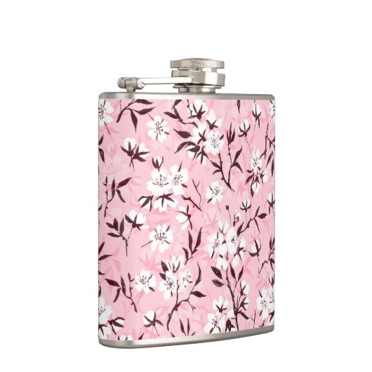 Witte kersenbloesem heupfles (Rechts)