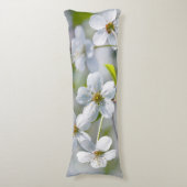 Witte Kersenbloesem Lichaamskussen (Voorkant Verticaal)