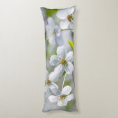 Witte Kersenbloesem Lichaamskussen (Achterkant (Verticaal))