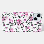 Witte kersenbloesem op wit Case-Mate iPhone case (Achterkant (horizontaal))