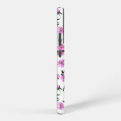 Witte kersenbloesem op wit samsung galaxy hoesje (Rechterkant)