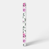 Witte kersenbloesem op wit samsung galaxy hoesje (Linkerkant)