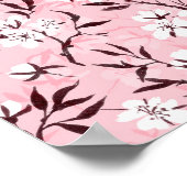 Witte kersenbloesem poster (Hoek)