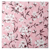 Witte kersenbloesem tegeltje (Voorkant)