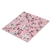 Witte kersenbloesem tegeltje (Zijkant)